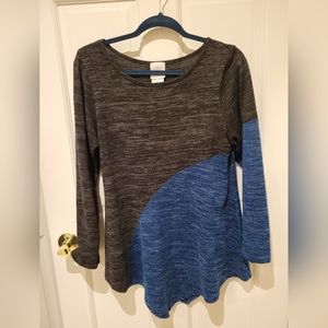 Womens Tunic Dress Sz LG Blue/Gray